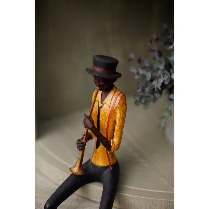 Sitting Jazz Band Trumpeter - Reposing