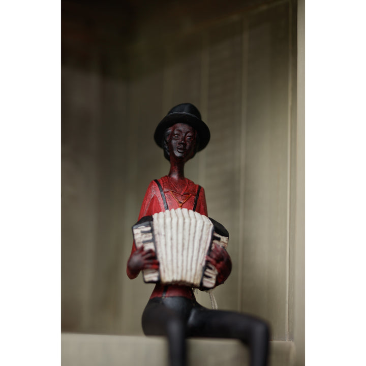 Sitting Jazz Band Squeeze Box - Reposing