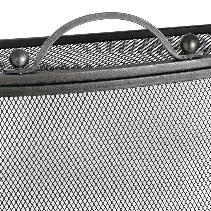 Mesh Fireguard in Antique Pewter Effect Finish - Reposing