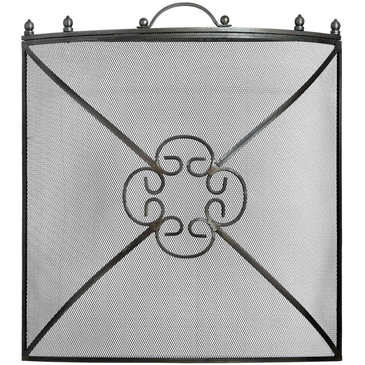 Mesh Fireguard in Antique Pewter Effect Finish - Reposing