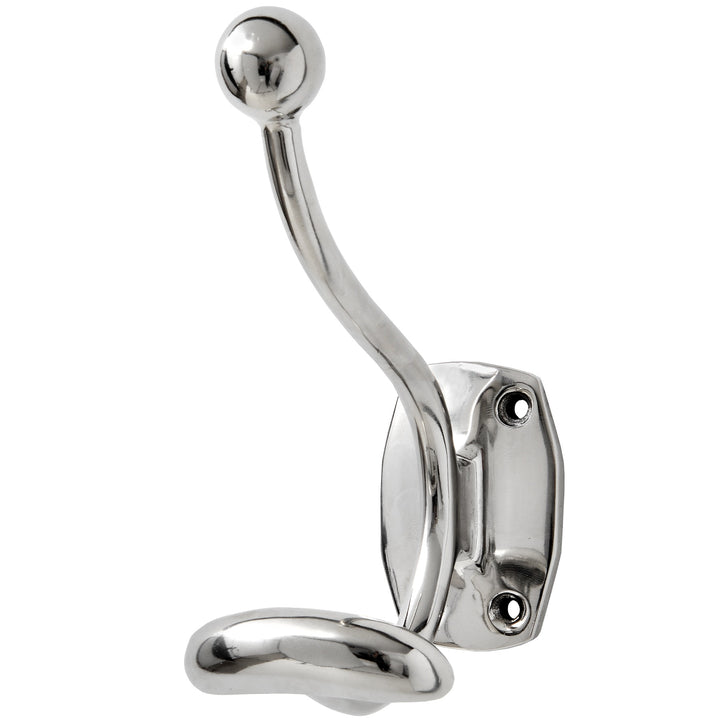Single Hook Chrome Coat Hanger - Reposing
