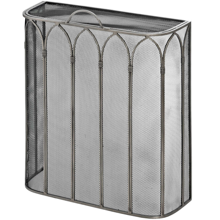 Gothic Antique Pewter Firescreen - Reposing