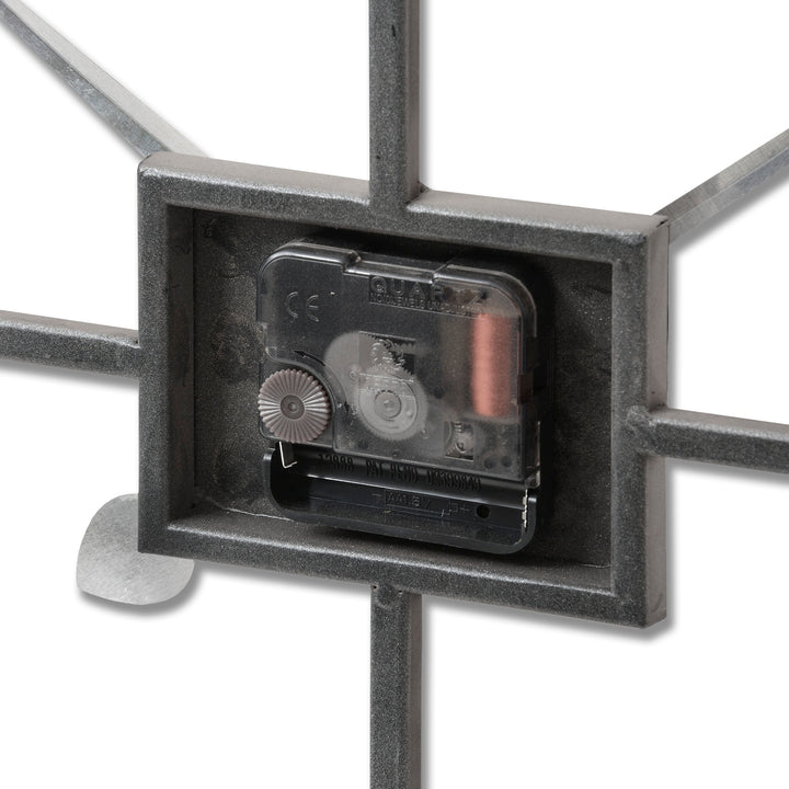 Silver Rectangular Skeleton Wall Clock - Reposing