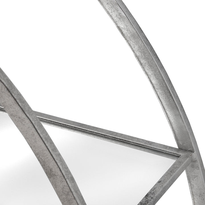 Large Circular Silver Wall Hanging Multi Shelf - Reposing