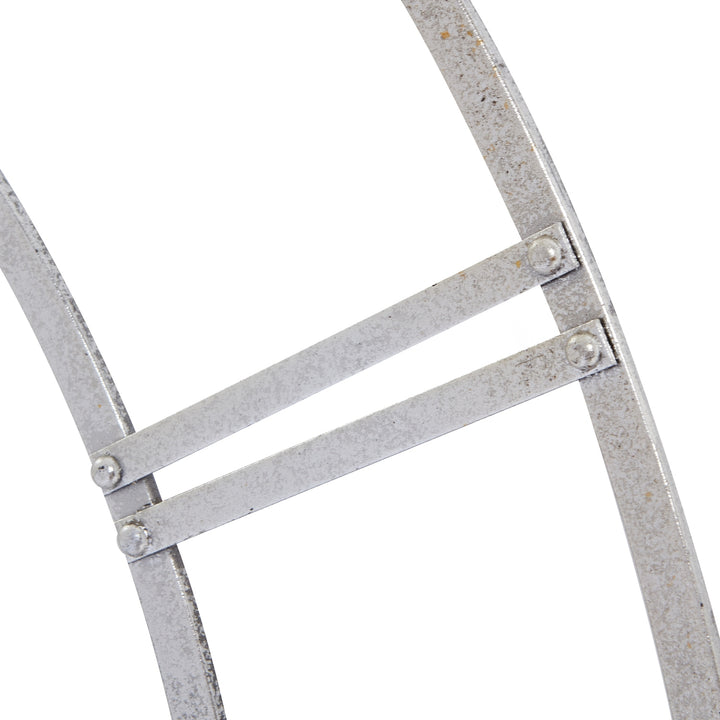 Large Silver Foil Skeleton Wall Clock - Reposing