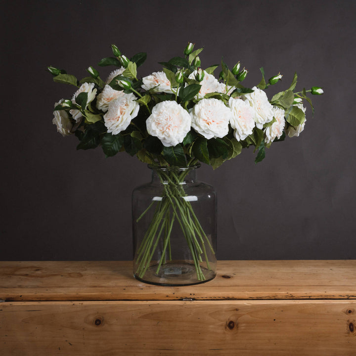 White Garden Rose Spray - Reposing