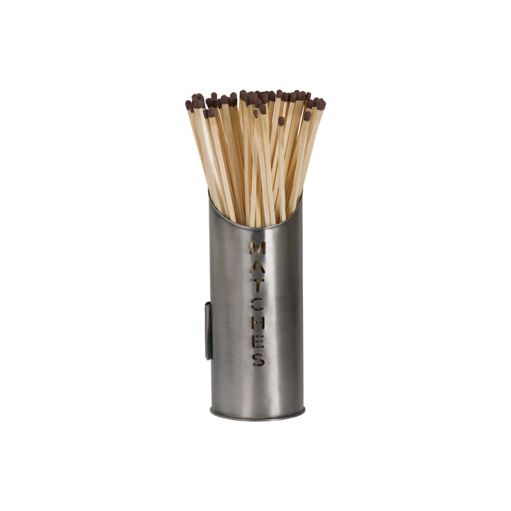 Pewter Finish Logs And Kindling Buckets & Matchstick Holder - Reposing