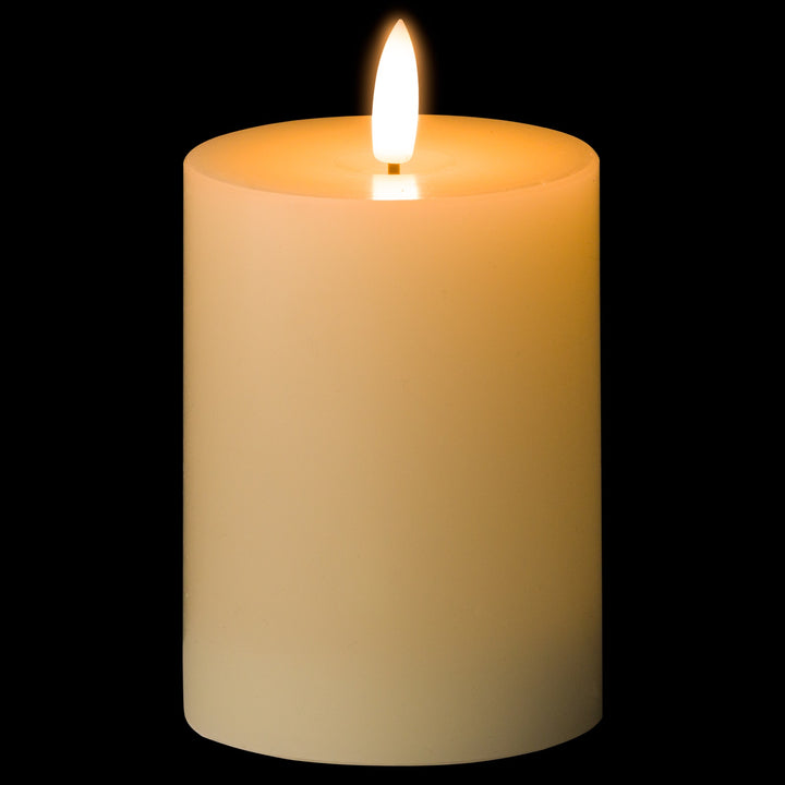 Luxe Collection Natural Glow 3 x 4 LED Cream Candle - Reposing