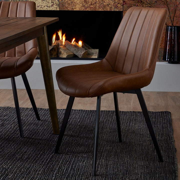 Malmo Tan Dining Chair - Reposing