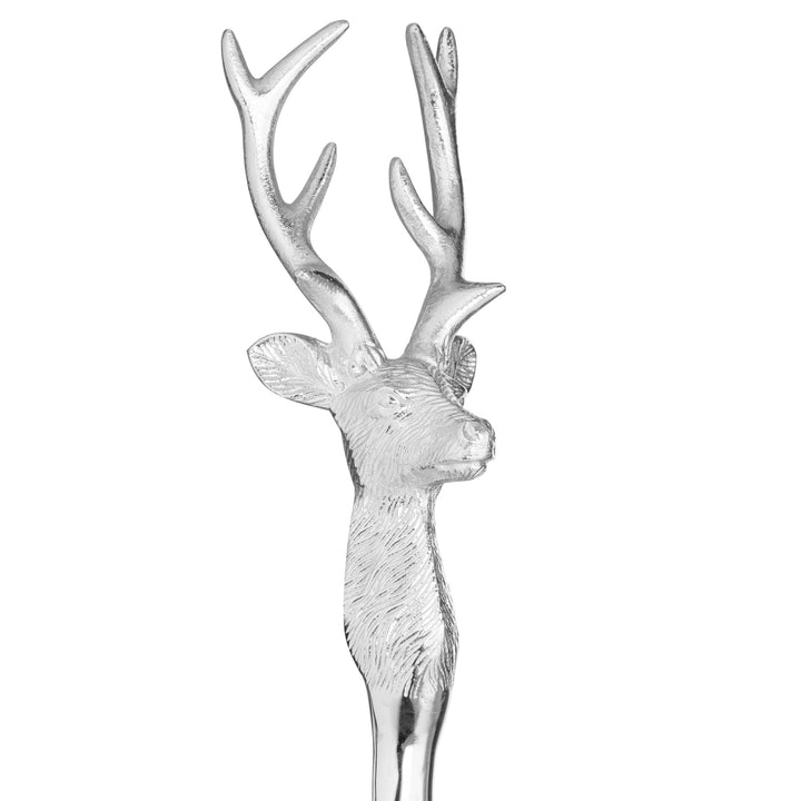 Silver Nickel Stag Head Detail Shoe Horn - Reposing