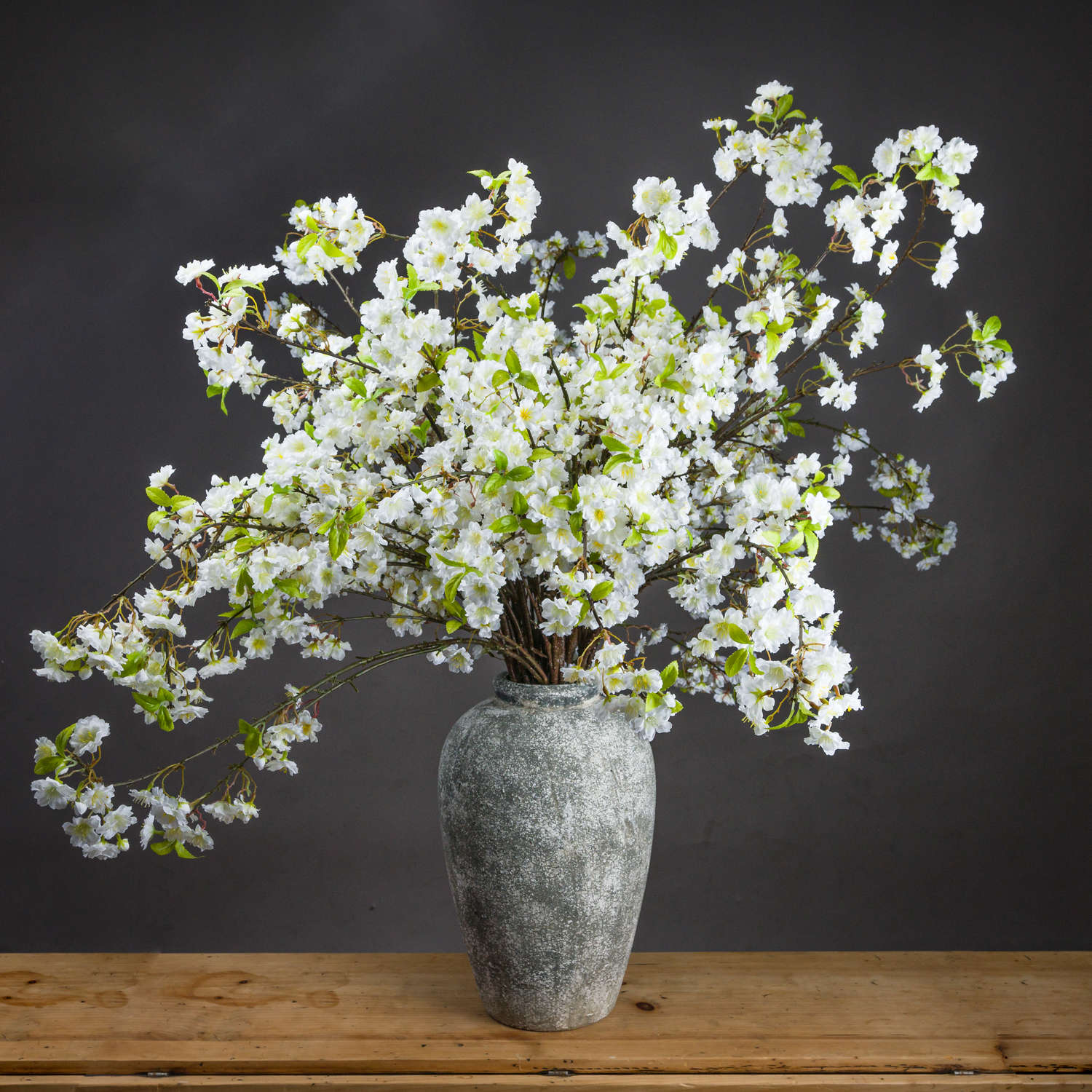 Reposing V White Cherry Blossom Spray