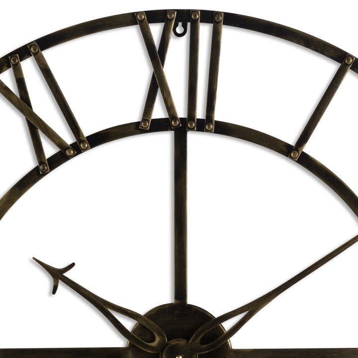 Small Antique Brass Skeleton Clock - Reposing
