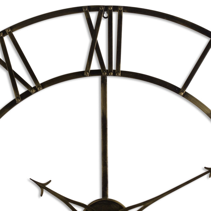 Large Antique Brass Large Skeleton Clock - Reposing
