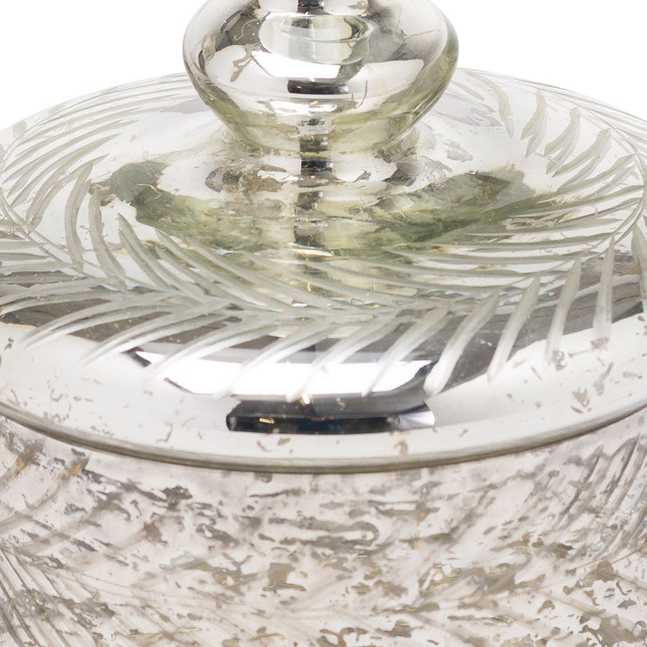 Silver Foil Effect Small Trinket Jar - Reposing