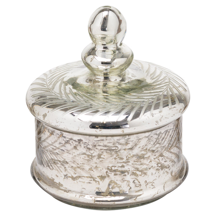 Silver Foil Effect Small Trinket Jar - Reposing