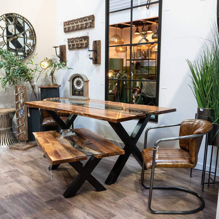 Live Edge Collection River Dining Table - Reposing