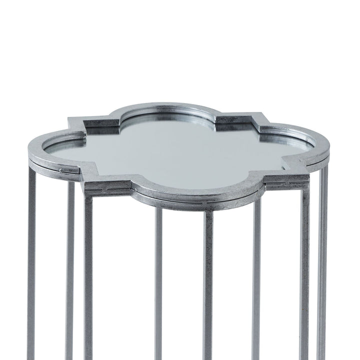 Quarter Foil Mirrored Set Of Two Side Tables - Reposing