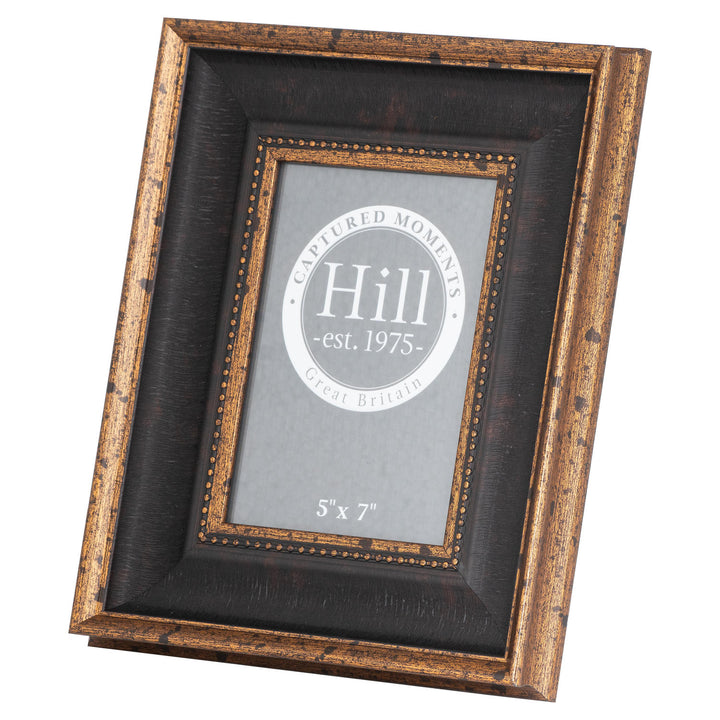 Black And Antique Gold Beaded 5X7 Photo Frame - Reposing
