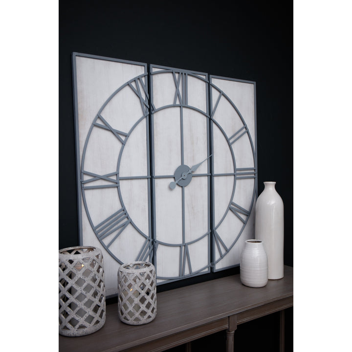 Roza Panelled Wall Clock - Reposing