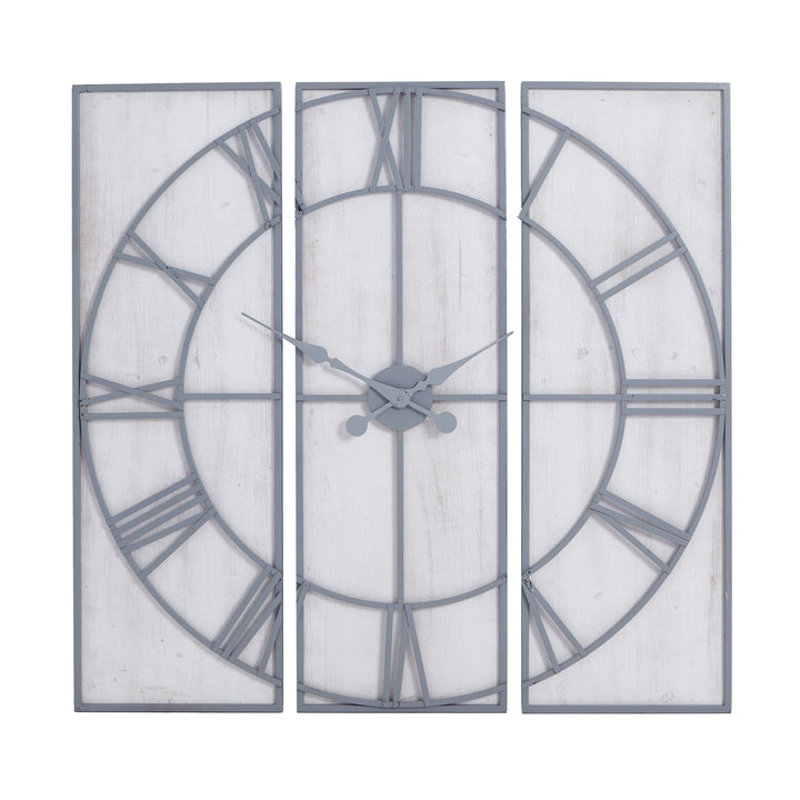 Roza Panelled Wall Clock - Reposing