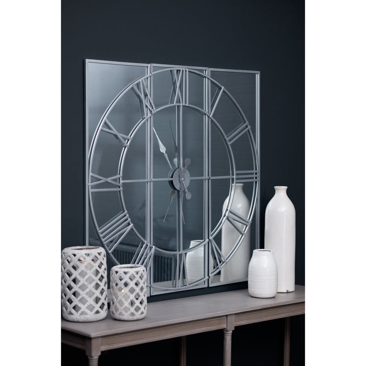 Celina Mirrored Wall Clock - Reposing