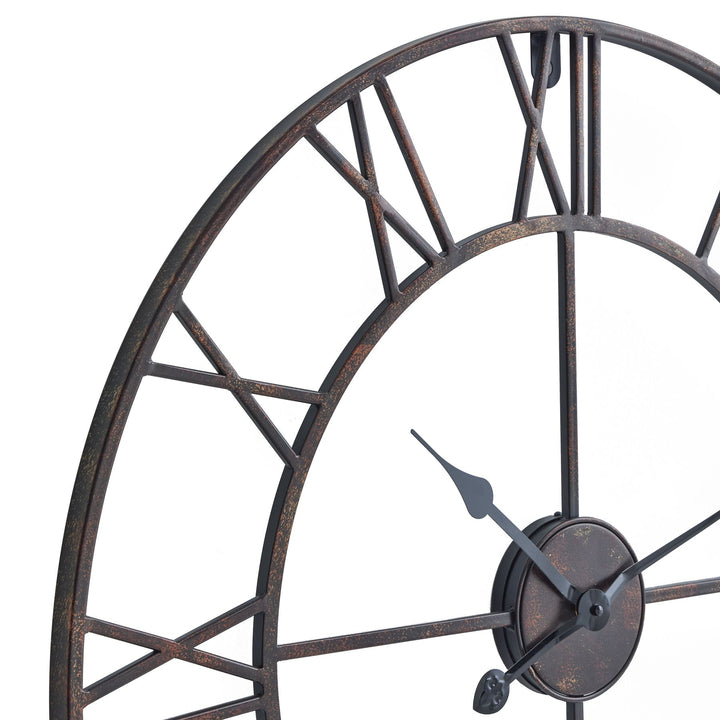 Bronze Skeleton Wall Clock - Reposing