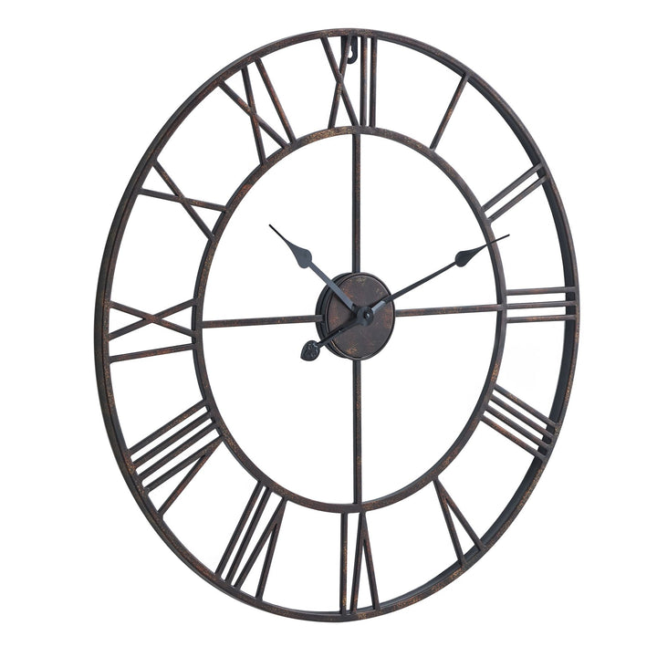 Bronze Skeleton Wall Clock - Reposing