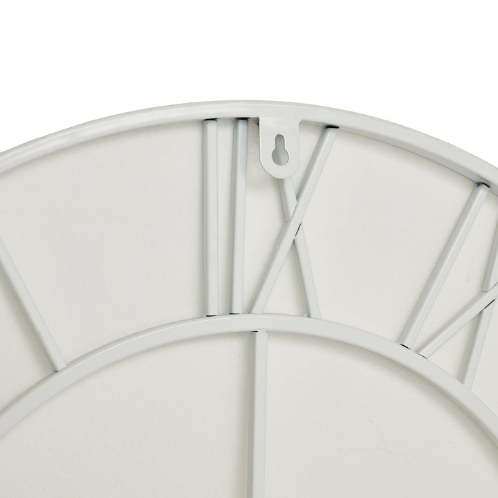 White Skeleton Wall Clock - Reposing