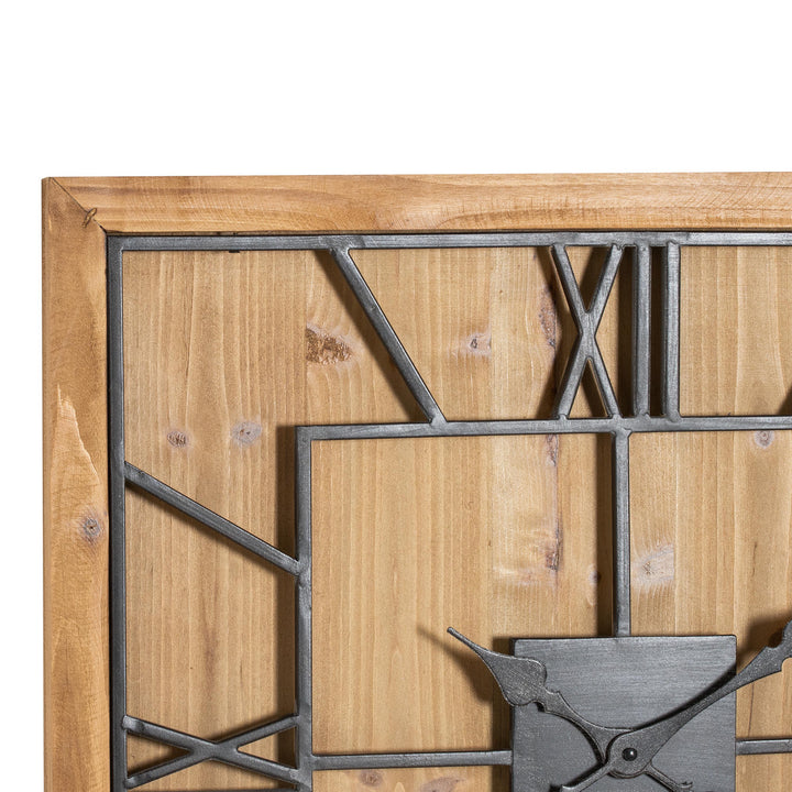 Williston Square Wooden Wall Clock - Reposing