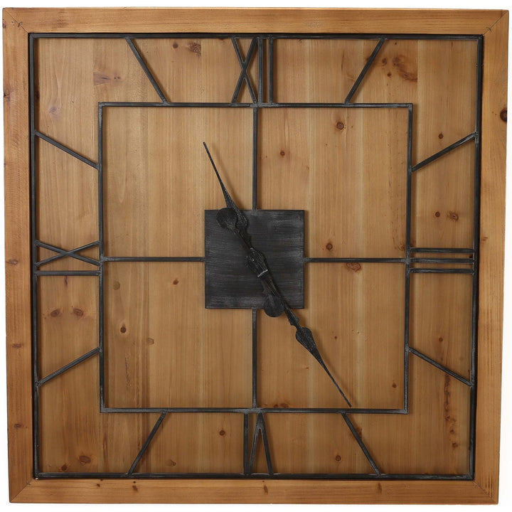 Williston Square Wooden Wall Clock - Reposing
