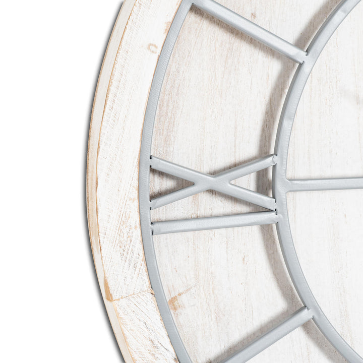 Williston White Wall Clock - Reposing