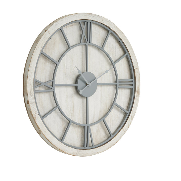 Williston White Wall Clock - Reposing