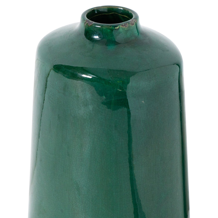 Garda Emerald Glazed Liv Vase - Reposing