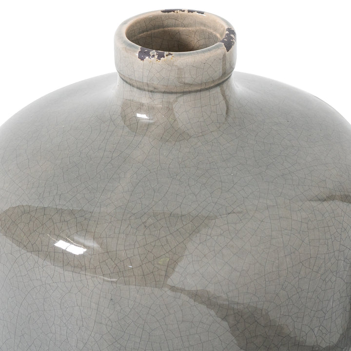 Garda Grey Glazed Eve Vase - Reposing
