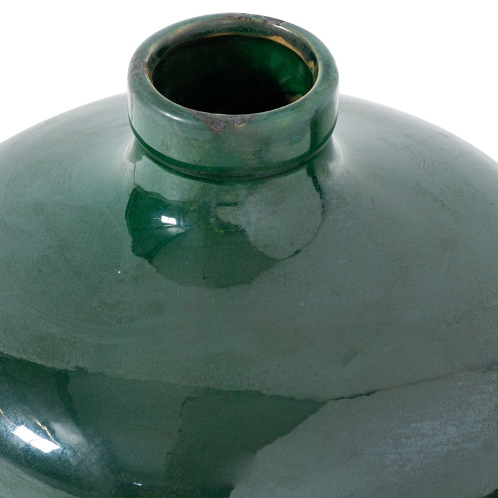 Garda Emerald Glazed Eve Vase - Reposing