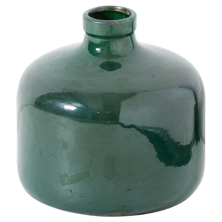 Garda Emerald Glazed Eve Vase - Reposing