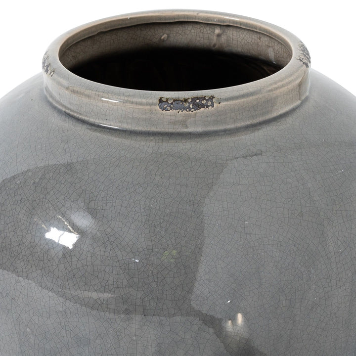Garda Grey Glazed Juniper Vase - Reposing