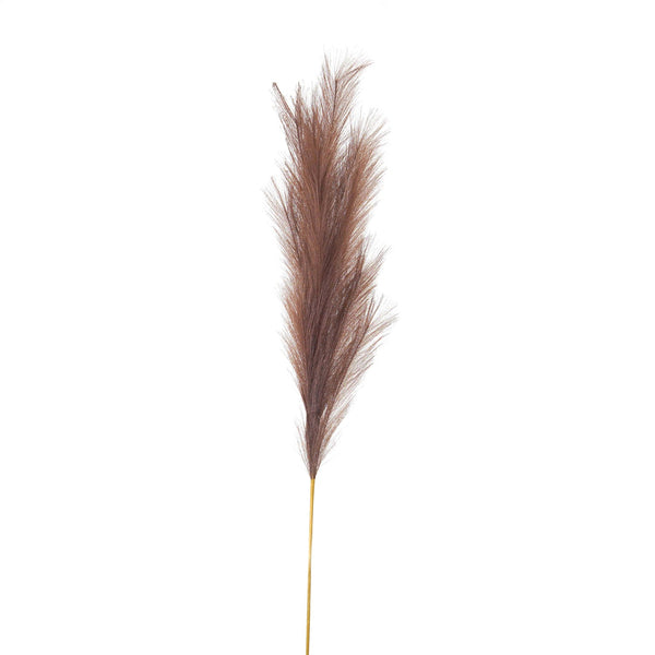 Taupe Large Faux Pampas Grass Stem - Reposing