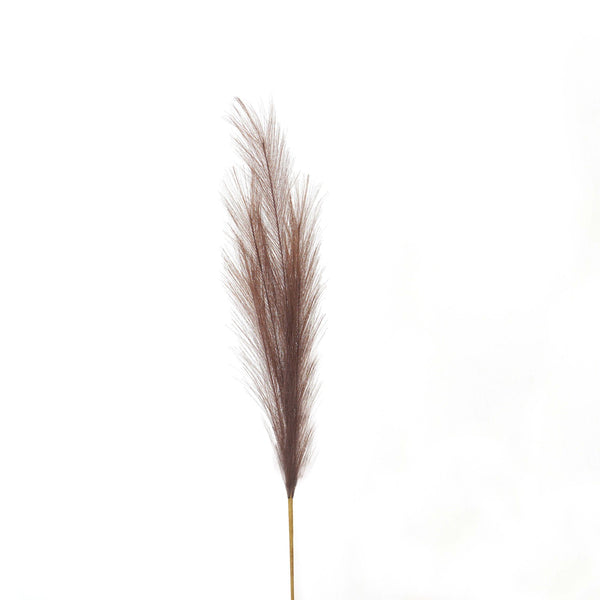 Taupe Faux Pampas Grass Stem - Reposing