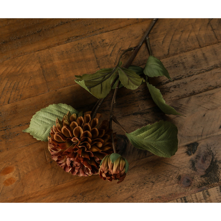 Deep Mustard Dahlia Stem - Reposing