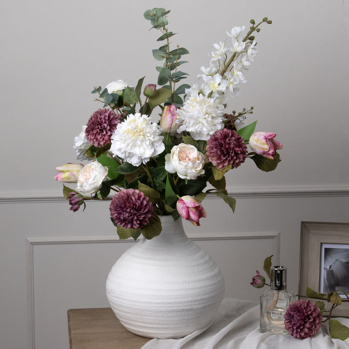 Tall White Delphinium Stem - Reposing