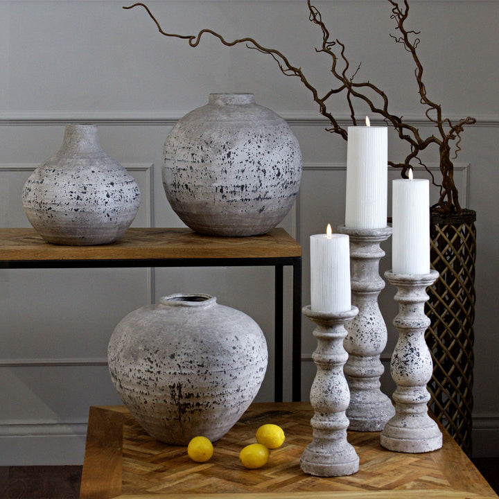 Tiber Large Stone Ceramic Vase - Reposing
