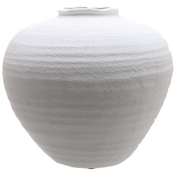 Regola Large Matt White Ceramic Vase - Reposing