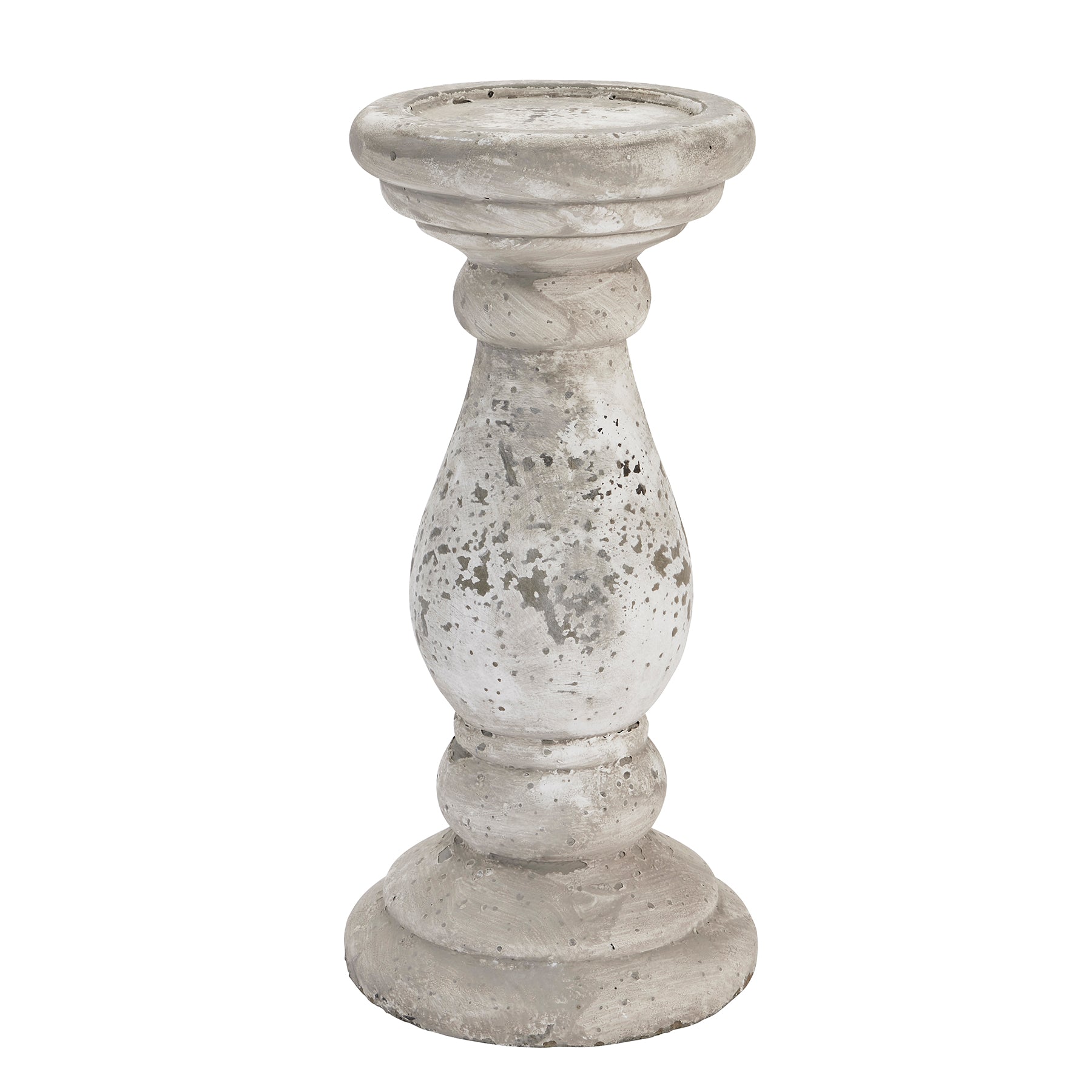Reposing V Large Stone Ceramic Candle Holder