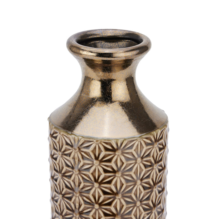 Seville Collection Caramel Fluted Vase - Reposing