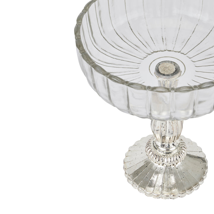 Medium Fluted Glass Display Bowl - Reposing