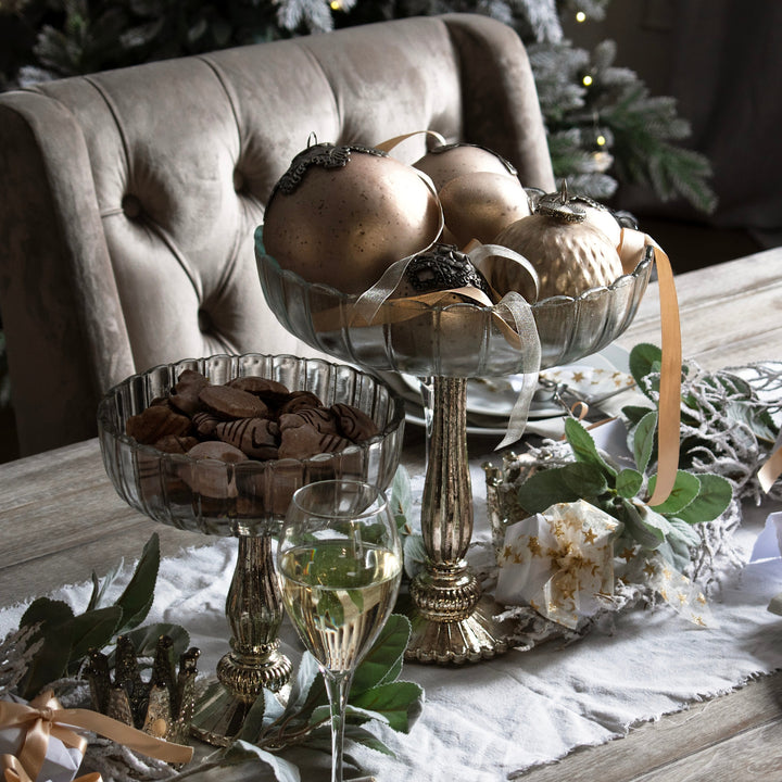 Medium Fluted Glass Display Bowl - Reposing