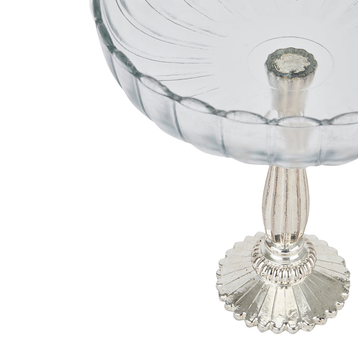 Large Fluted Glass Display Bowl - Reposing