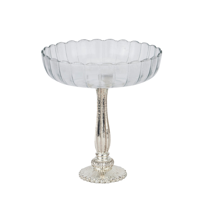 Large Fluted Glass Display Bowl - Reposing
