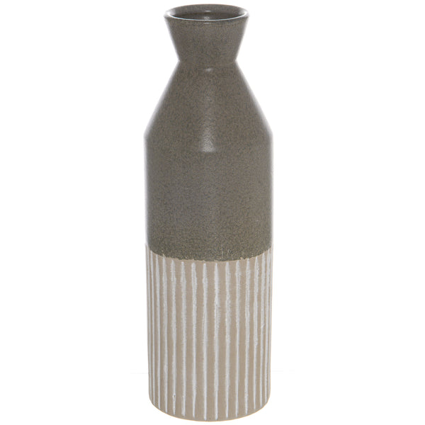 Mason Collection Grey Ceramic Ellipse Tall Vase - Reposing